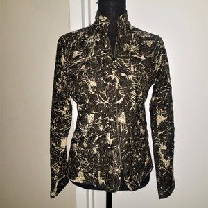 Chico's Zip Front Patterned Jacket - O